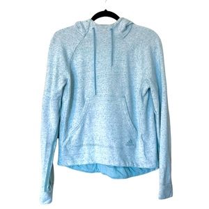 Adidas Baby Blue Hooded Kangaroo Pocket Sweatshirt Size Medium